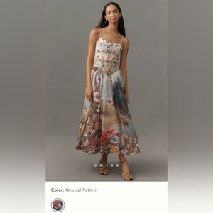 Floral Maxi Dress with Corset Top